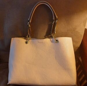Calvin Klein Reversible Blush Pink and Tan Tote Bag
